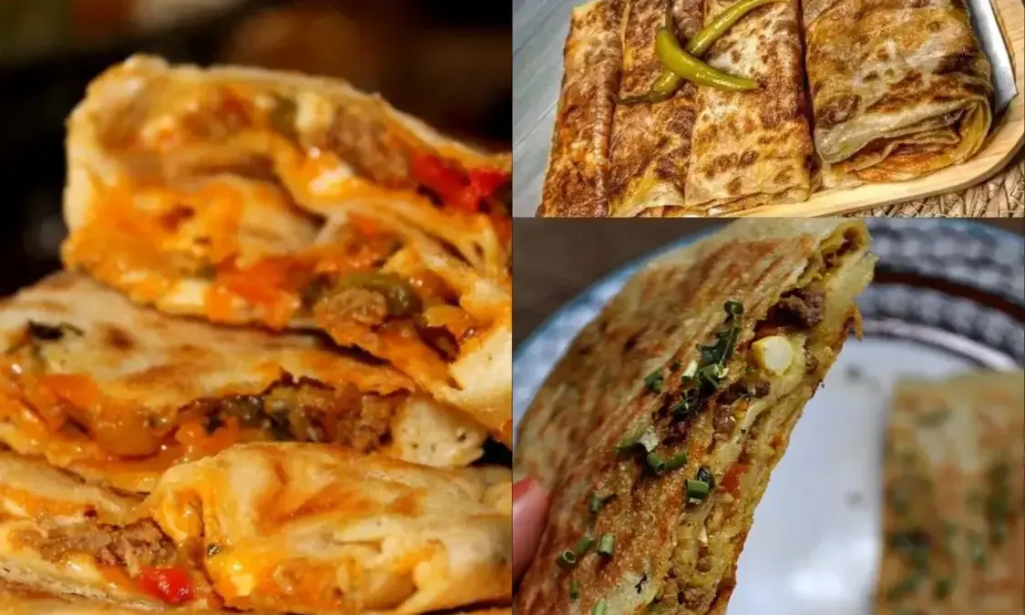 Moroccan Stuffed Msemen/Meloui Simple Recipe