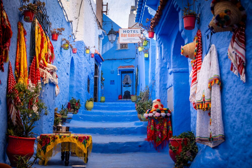 Blue-painted streets of Chefchaouen