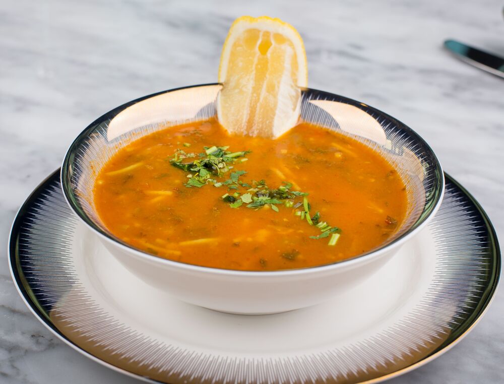 Bowl of Moroccan harira soup