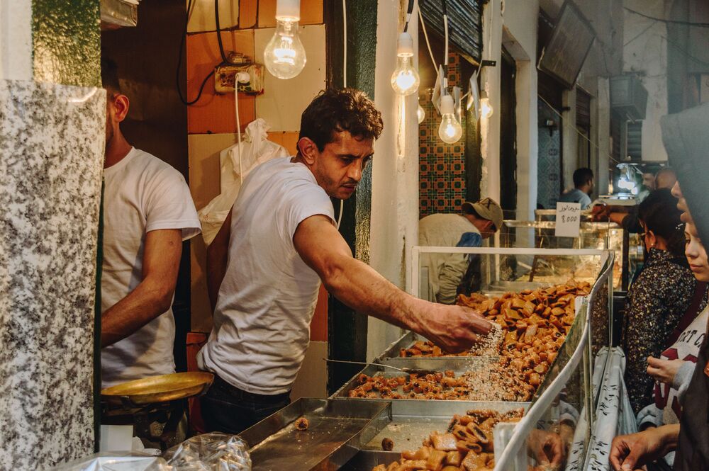 Moroccan street food stall